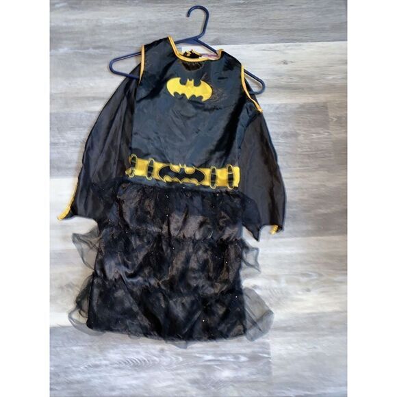 BATGIRL BATMAN TUTU DRESS SUPERHERO Halloween 2 pc girl's COSTUME LARGE - Picture 2 of 5